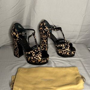 Rare Michael Kors off the runway Leopard high heels.